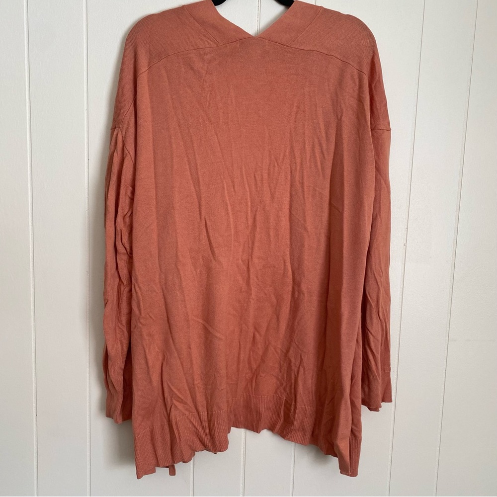 Ava & Viv Oversized Rust Color Long Sleeve Open F… - image 8